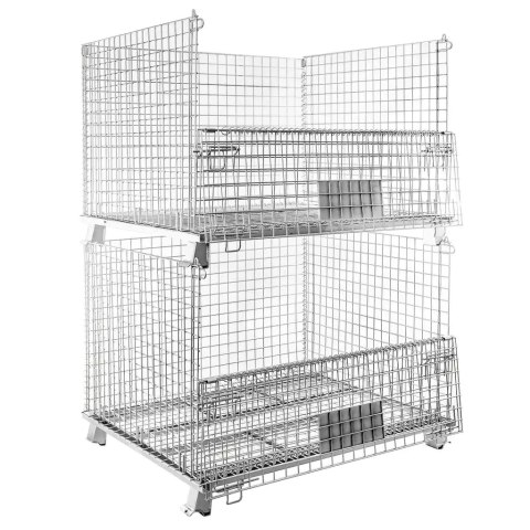 Pojemnik siatkowy gitterbox składany 120x100x89 cm kosz metalowy MTP001422