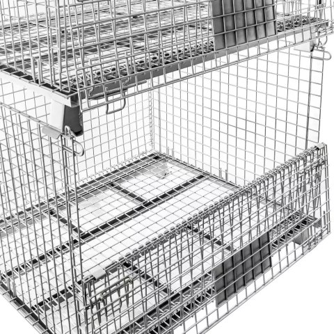 Pojemnik siatkowy gitterbox składany 120x100x89 cm kosz metalowy MTP001422