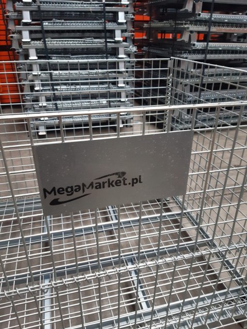 Pojemnik siatkowy gitterbox składany 120x100x89 cm kosz metalowy MTP001422