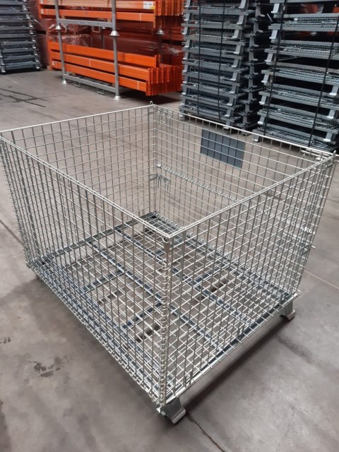 Pojemnik siatkowy gitterbox składany 120x100x89 cm kosz metalowy MTP001422