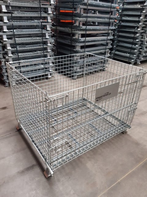 Pojemnik siatkowy gitterbox składany 120x100x89 cm kosz metalowy MTP001422