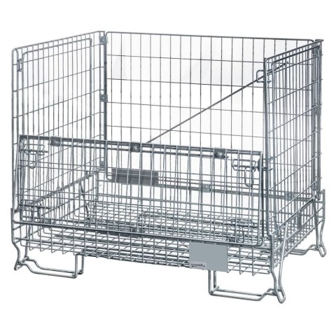 Pojemnik siatkowy gitterbox składany 120x90x102 cm kosz metalowy MTP001421