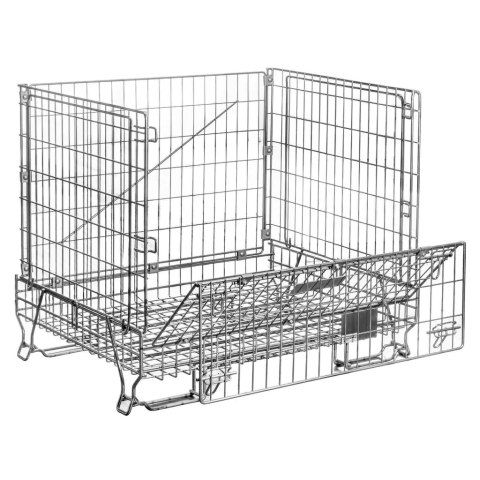 Pojemnik siatkowy gitterbox składany 120x90x102 cm kosz metalowy MTP001421