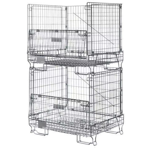 Pojemnik siatkowy gitterbox składany 120x90x102 cm kosz metalowy MTP001421