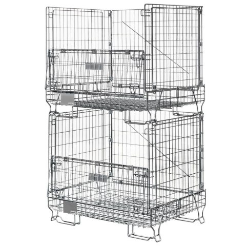 Pojemnik siatkowy gitterbox składany 120x90x102 cm kosz metalowy MTP001421