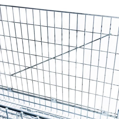 Pojemnik siatkowy gitterbox składany 120x90x102 cm kosz metalowy MTP001421