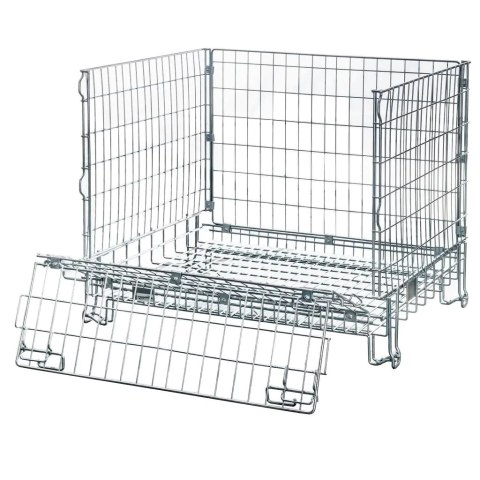 Pojemnik siatkowy gitterbox składany 125x105x98 cm kosz metalowy MTP001419