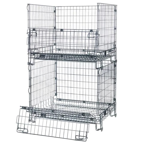 Pojemnik siatkowy gitterbox składany 125x105x98 cm kosz metalowy MTP001419