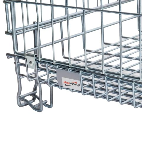 Pojemnik siatkowy gitterbox składany 125x105x98 cm kosz metalowy MTP001419