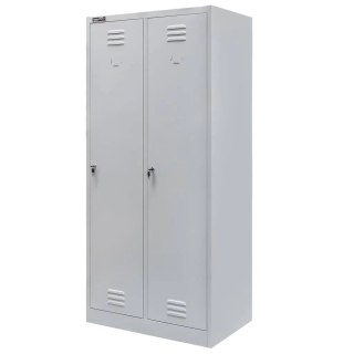Szafka BHP ubraniowa 2 drzwiowa 80 cm szara pracownicza MTP002639