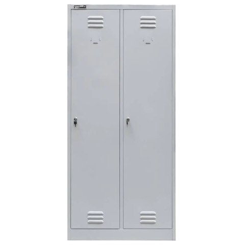 Szafka BHP ubraniowa 2 drzwiowa 80 cm szara pracownicza MTP002639