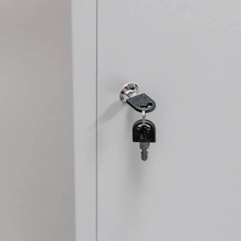 Szafka BHP ubraniowa 2 drzwiowa 80 cm szara pracownicza MTP002639