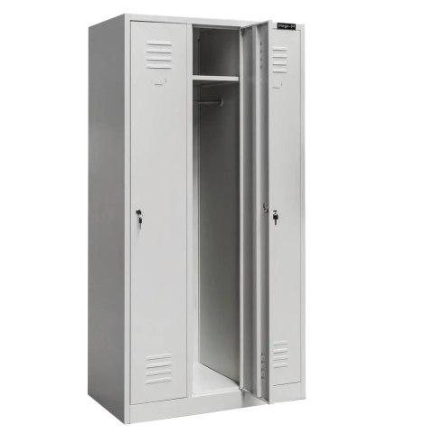 Szafka BHP ubraniowa 3 drzwiowa 90 cm szara do szatni pracowniczej MTP001937