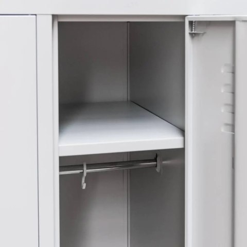 Szafka BHP ubraniowa 3 drzwiowa 90 cm szara do szatni pracowniczej MTP001937