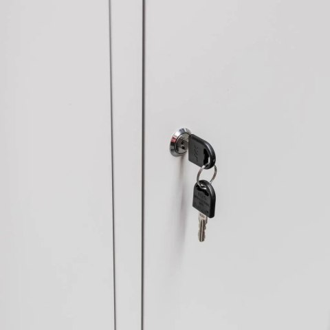 Szafka BHP ubraniowa 3 drzwiowa 90 cm szara do szatni pracowniczej MTP001937
