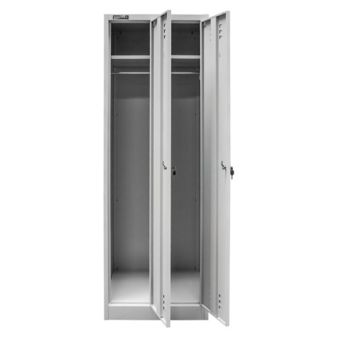 Szafka BHP ubraniowa 3 drzwiowa 90 cm szara do szatni pracowniczej MTP001937