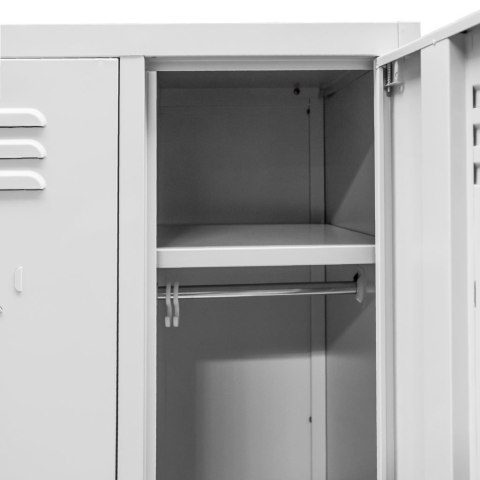 Szafka BHP ubraniowa 3 drzwiowa 90 cm szara do szatni pracowniczej MTP001937