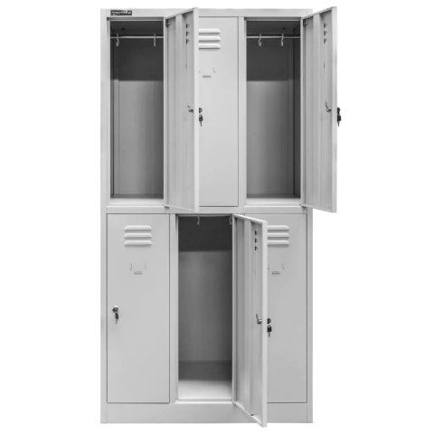 Szafka BHP skrytkowa 6 drzwiowa 90 cm na ubrania pracownicze MTP002642