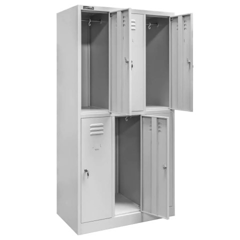 Szafka BHP skrytkowa 6 drzwiowa 90 cm na ubrania pracownicze MTP002642