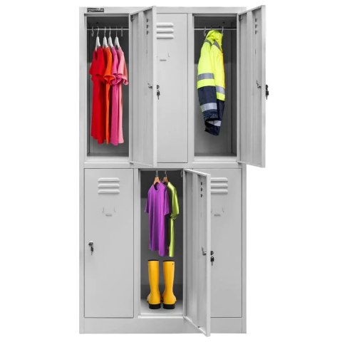 Szafka BHP skrytkowa 6 drzwiowa 90 cm na ubrania pracownicze MTP002642