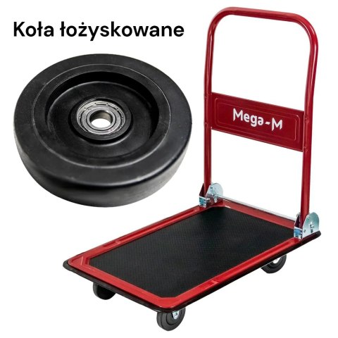 Wózek platformowy magazynowy 150kg koła na łożyskach MTP002749