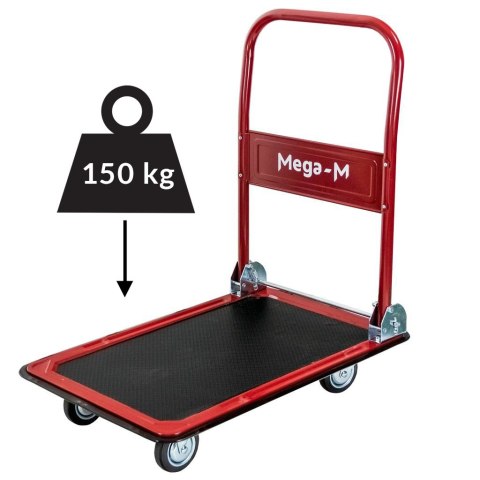 Wózek platformowy magazynowy udźwig 150kg poręczny MTP002748
