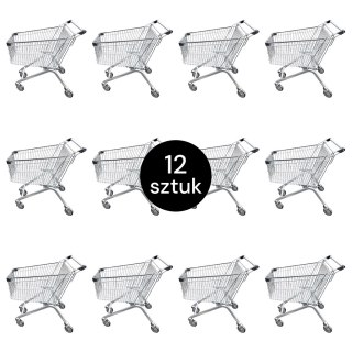 Wózek sklepowy Y 125l szerokość 54 cm zestaw 12 sztuk MPP000913