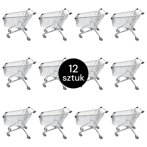 Wózek sklepowy Y 125l szerokość 54 cm zestaw 12 sztuk MPP000913