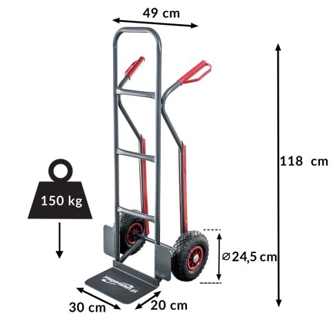 Wózek transportowy magazynowy młynarka TM285 z płozami MPP000408