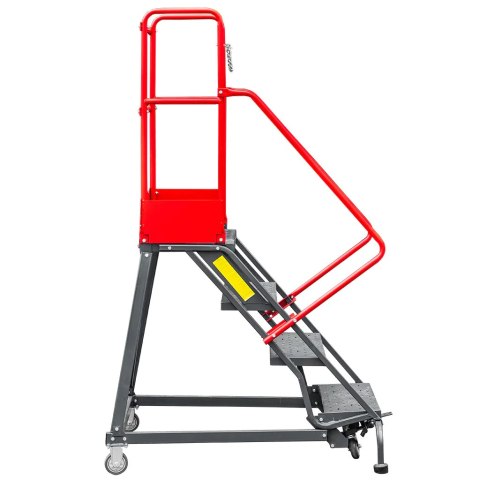 Drabina magazynowa przejezdna 4 stopnie wysokość 102 cm MTP003337
