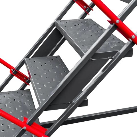 Drabina magazynowa przejezdna 4 stopnie wysokość 102 cm MTP003337