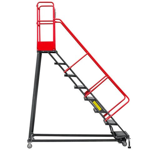 Drabina magazynowa przejezdna 8 stopni wysokość 204 cm MTP003338