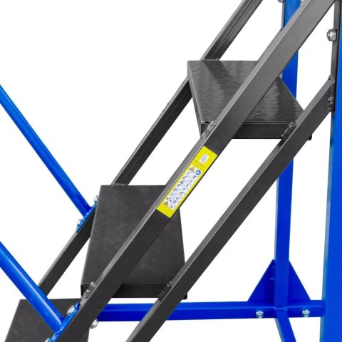 Drabina magazynowa przejezdna standard 4 stopnie H100 cm MTP004353