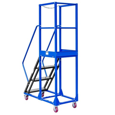 Drabina magazynowa przejezdna standard 6 stopni H150 cm MTP004354