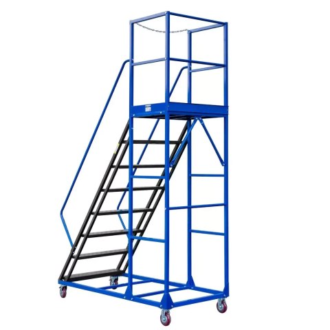 Drabina magazynowa przejezdna standard 8 stopni H200 cm MTP004355