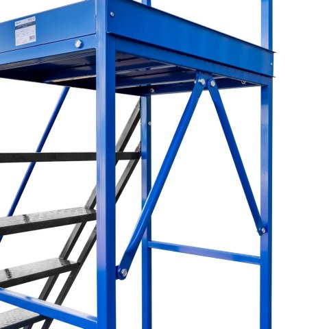 Drabina magazynowa przejezdna standard 10 stopni H250 cm MTP004356
