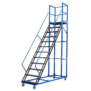 Drabina magazynowa przejezdna standard 12 stopni H300 cm MTP004357
