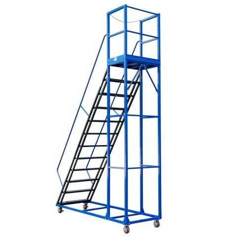 Drabina magazynowa przejezdna standard 12 stopni H300 cm MTP004357