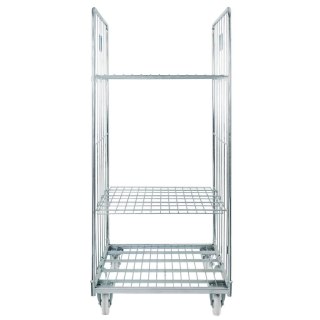 Rollkontener wózek siatkowy transportowy Universal 2 ściany 2 półki MPP001077