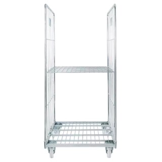 Rollkontener wózek siatkowy transportowy Universal 2 ściany 1 półka MPP001076