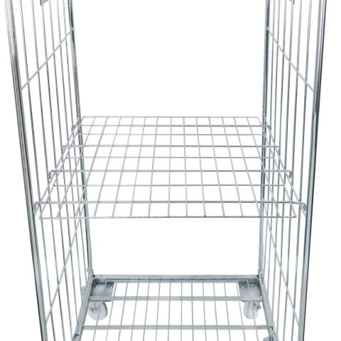 Rollkontener wózek siatkowy transportowy Universal 2 ściany 1 półka MPP001076
