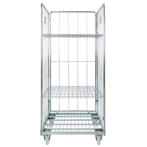 Rollkontener wózek siatkowy transportowy Universal 3 ściany 2 półki MPP001080