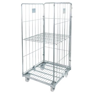 Rollkontener wózek siatkowy transportowy Universal 3 ściany 1 półka MPP001079