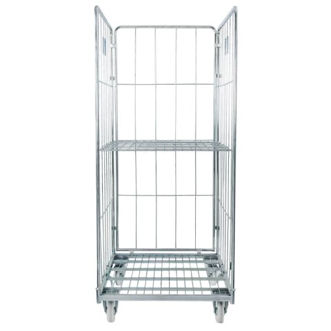 Rollkontener wózek siatkowy transportowy Universal 3 ściany 1 półka MPP001079