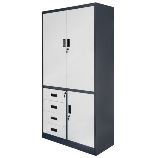Szafa biurowa metalowa Wenus 4 szuflady pełne drzwi 90x40x185 grafit MTP004763