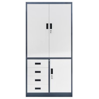 Szafa biurowa metalowa Wenus 4 szuflady pełne drzwi 90x40x185 grafit MTP004763