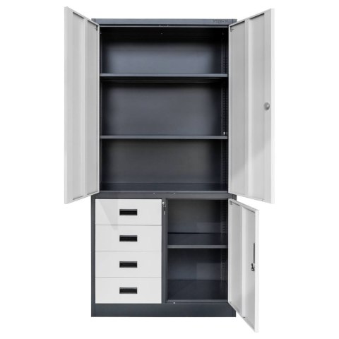 Szafa biurowa metalowa Wenus 4 szuflady pełne drzwi 90x40x185 grafit MTP004763