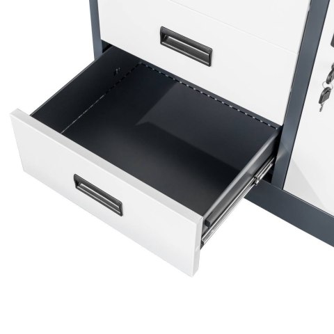 Szafa biurowa metalowa Wenus 4 szuflady pełne drzwi 90x40x185 grafit MTP004763