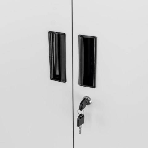 Szafa biurowa metalowa Wenus 4 szuflady pełne drzwi 90x40x185 grafit MTP004763