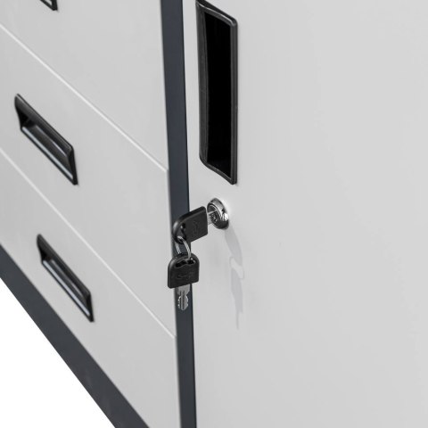 Szafa biurowa metalowa Wenus 4 szuflady pełne drzwi 90x40x185 grafit MTP004763